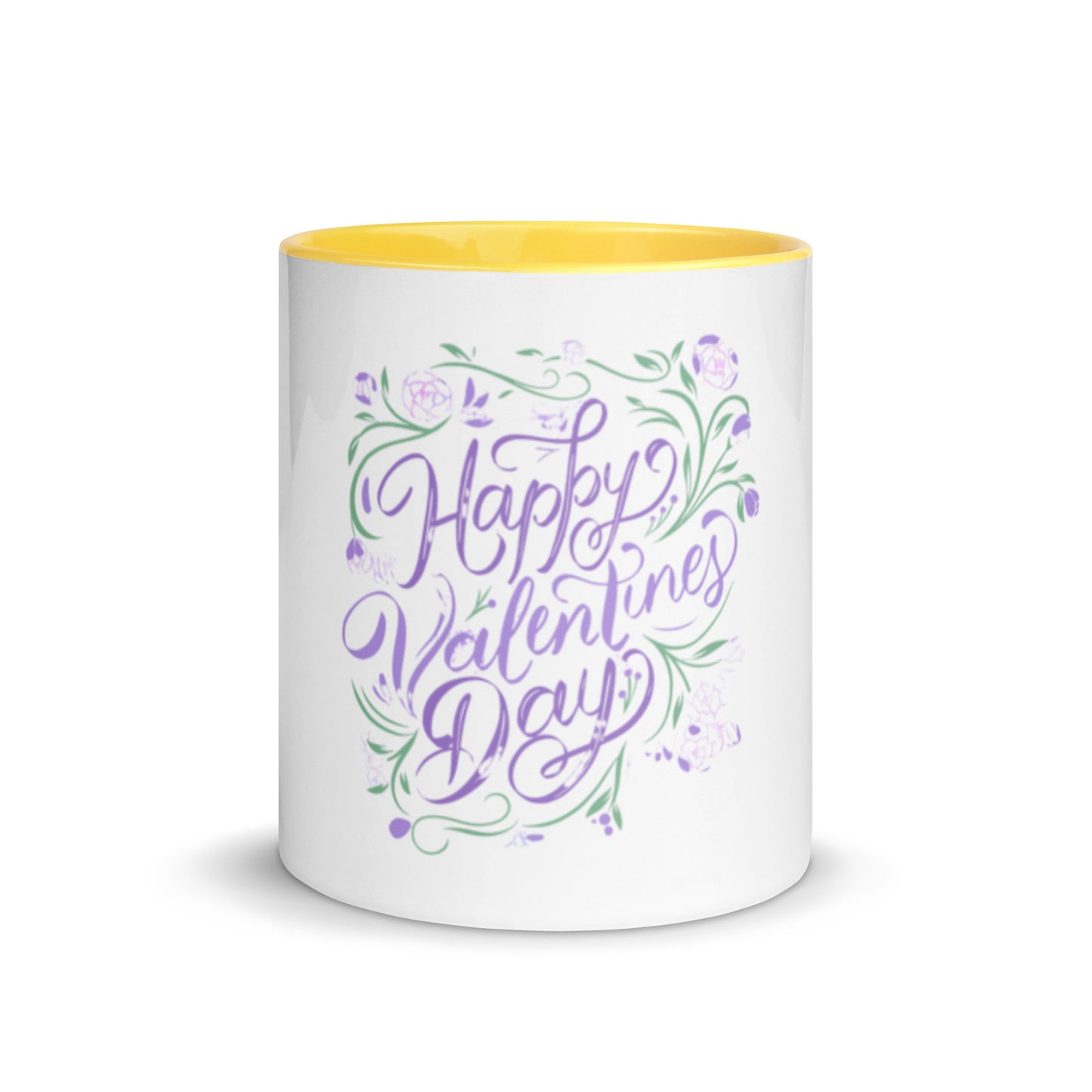 Valentine's Day Coffee Mug | Purple Floral Design | Colour Interior