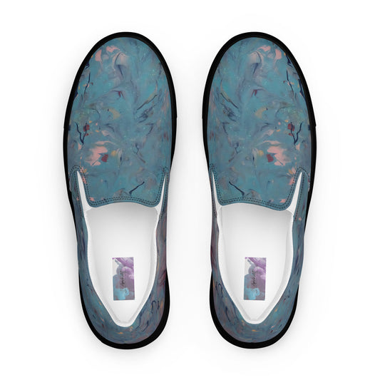 Women’s Abstract Elegance | Slip-On Canvas Shoes